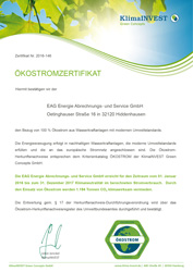 5 Oekostromzertifikat EAG Energie Abrechnungs und Service GmbH 2016 2017 thumb